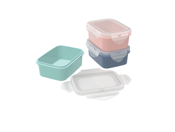 Lock & Safe Container 350H x 3 (350 ml x 3) (3 Pcs set)