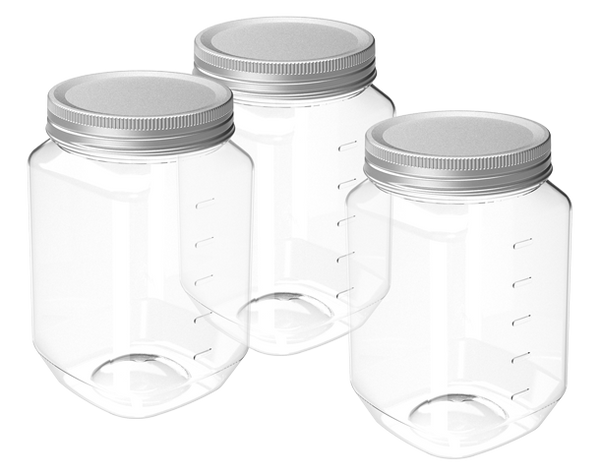 Crystal Jar (460 ml X 3 ) (Natural) (3 Pc Set)