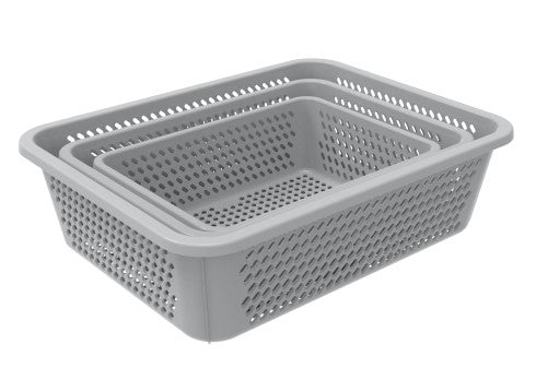 Easy Rectangle Basket Set (Assorted) (3 Pc Set)