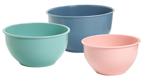 CLASSIC MIXING BOWL (16.5, 19.5, 22) (7 LTR) (ASSORTED) (3 PC SET) (18 SET PK)