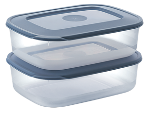 FOOD SAVER CONTAINER 1000H (1000H X 2) (2000 ML) (ASSORTED) (2 PC SET) (50 SET PK)