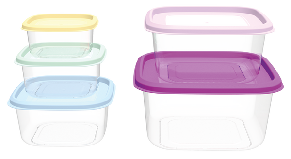 Prism Square Container (5 Pcs set) (6600ML)