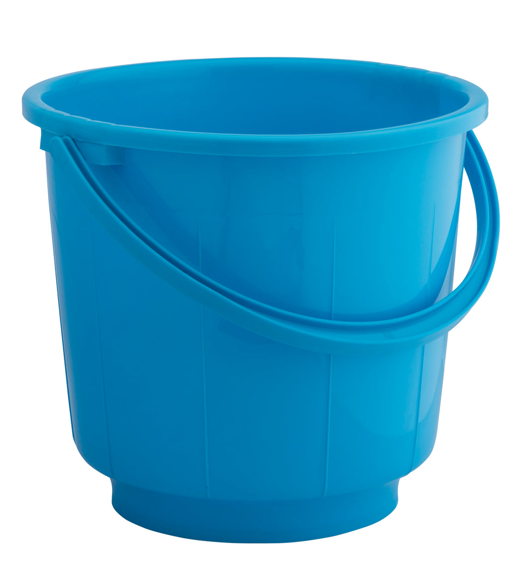 ST.BUCKET WITH PLASTIC HANDLE_9LTR_Assorted_36PCPk_BLUE