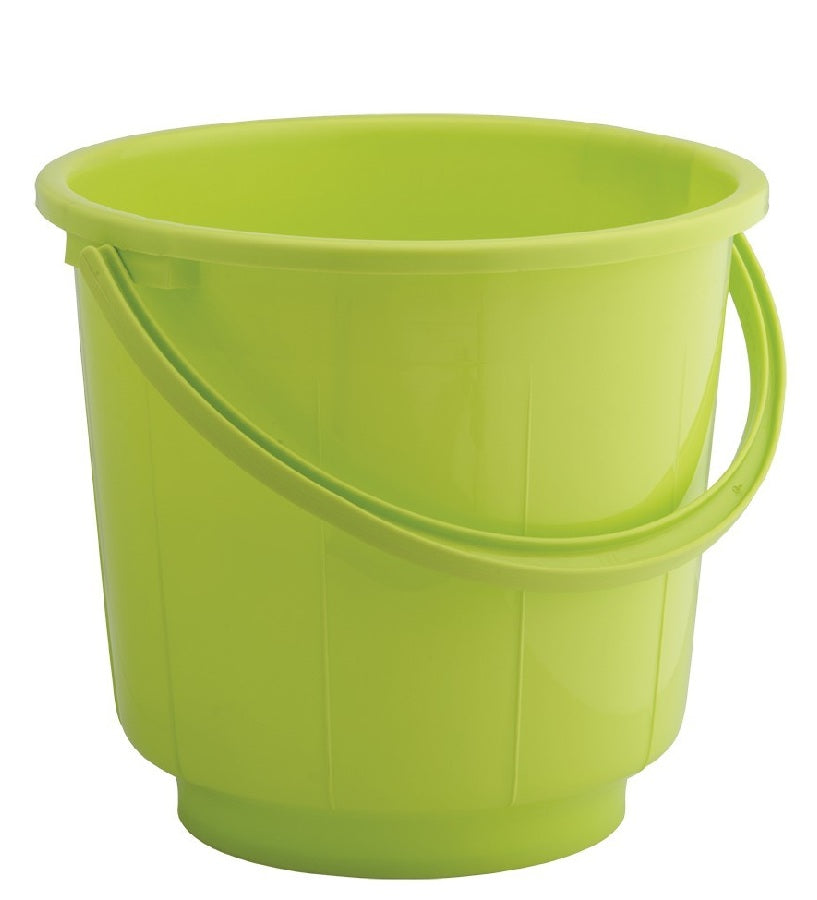 ST. BUCKET WITH PLASTIC HANDLE (9 LTR) (ASSORTED) (36 PC PK)