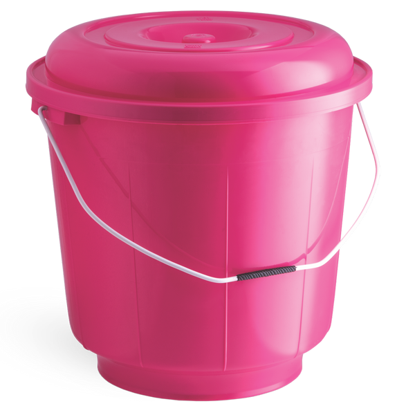 ST. BUCKET WITH PLASTIC HANDLE (9 LTR) (ASSORTED) (36 PC PK)