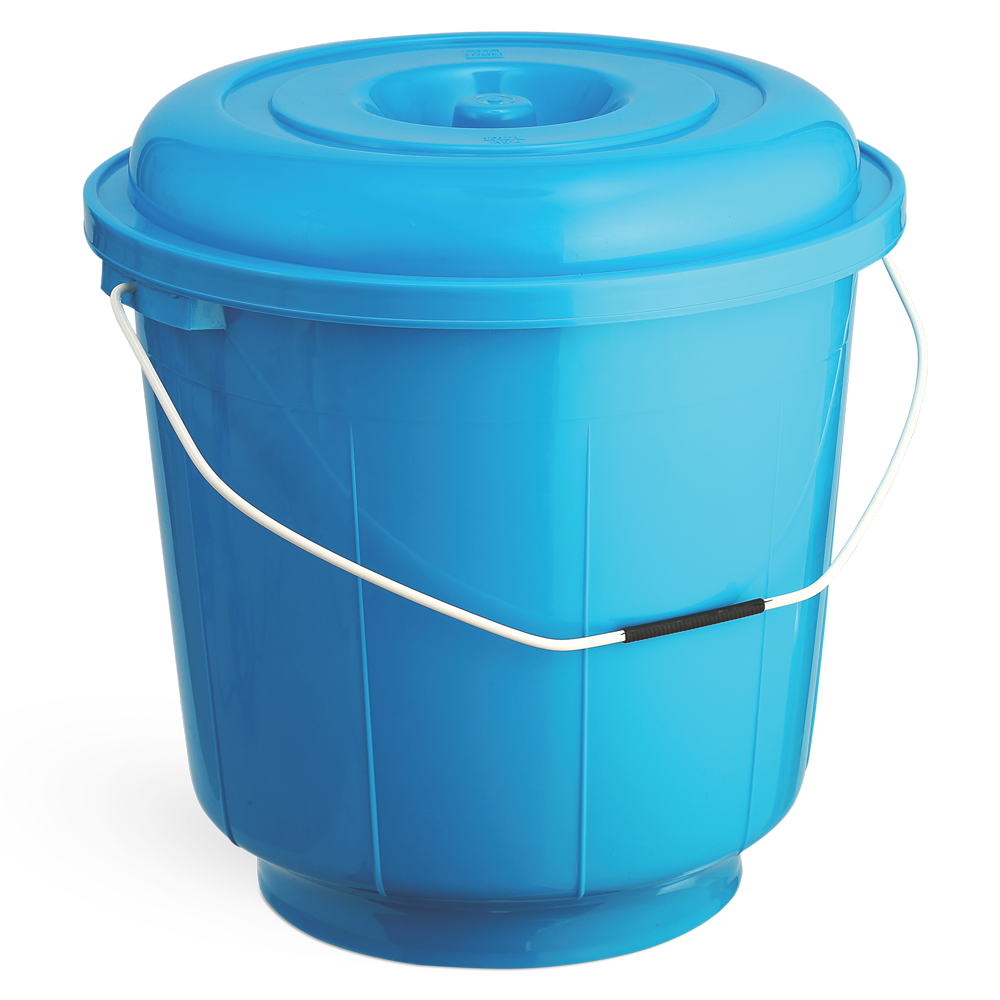 ST. BUCKET WITH PLASTIC HANDLE (9 LTR) (ASSORTED) (36 PC PK)