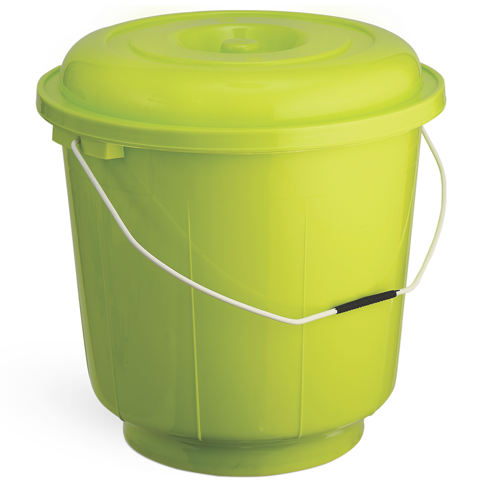 ST. BUCKET WITH PLASTIC HANDLE (9 LTR) (ASSORTED) (36 PC PK)